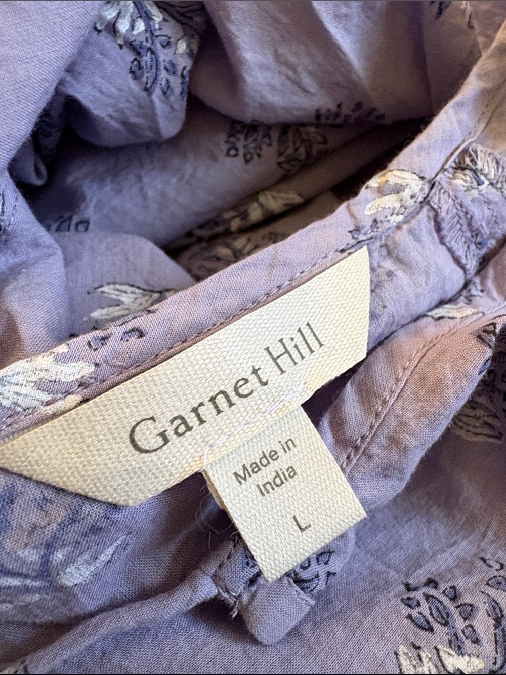 Garnett Hill Keya Organic-Cotton Voile Blouse - Picture 6 of 9